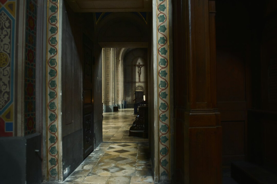 empty palace hallway